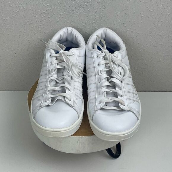 Pre-Owed Women's K-Swiss Hoke CMF Low Top White Sneakers Shoes Size 10 - Picture 2 of 6